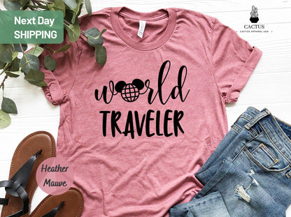 World Traveler Shirt, Vacation Shirt, Travel Shirt, The World Shirt, World Traveler T-Shirt, Vacation Outfit, Adventure Shirt, Hiking Shirt