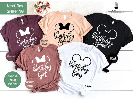 Disney Birthday Shirt, Birthday Girl Disney Shirt, Birthday Boy Disney Shirt, Disney Birthday Squad Shirt, Disney Birthday Party Shirts