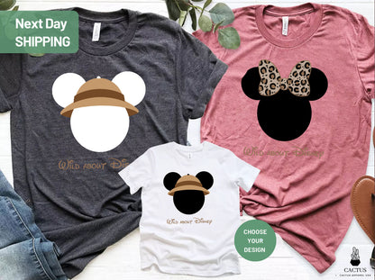 Wild About Disney Matching Couple Shirts, Lets Get Wild Disney T-shirt, Disney Trip Shirt, Disney Animal Kingdom Tee, Disney Safari Shirt