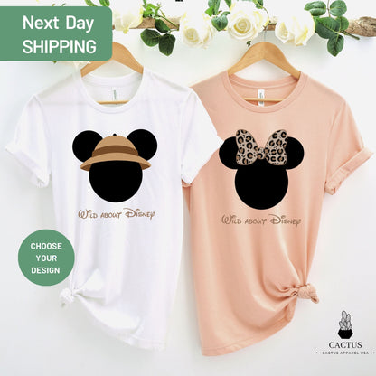 Wild About Disney Matching Couple Shirts, Lets Get Wild Disney T-shirt, Disney Trip Shirt, Disney Animal Kingdom Tee, Disney Safari Shirt