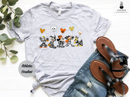 Disney Halloween Skeleton shirt, Disney Halloween Matching shirt, Disney Balloon Tee, Mickey Minnie and friends, Funny Disney Trip