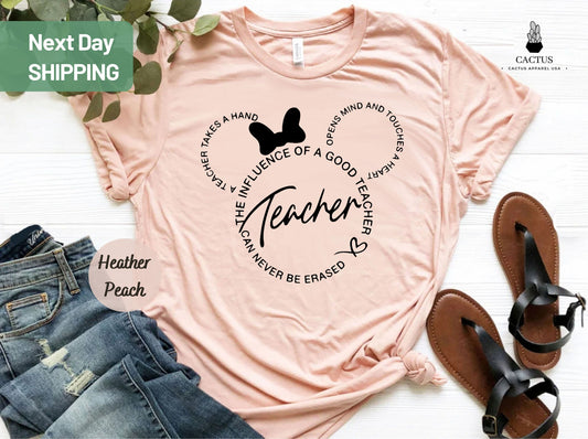 Teacher Inspirational Shirt, Cute Disney Teacher Shirt, Teacher Life Shirt, Teacher Motivational Te, Back to School Shirt, Best Teacher Gift