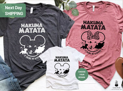 Hakuna Matata Shirt, It Means No Worries Shirt, Animal Kingdom Shirts, Disney Family Shirts, Leopard Disney Vacation Shirts, Disney Trip