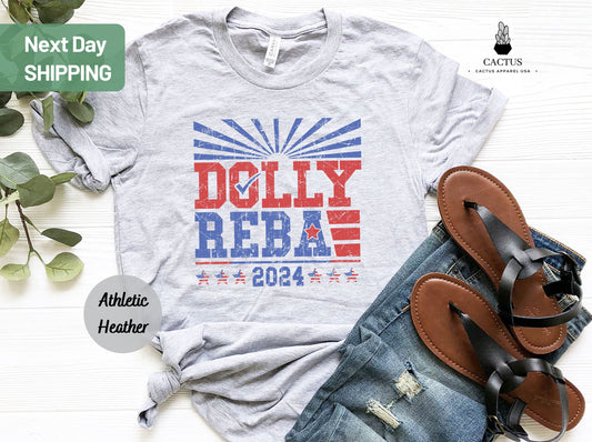 Dolly Reba 2024 Vintage Shirt, Dolly and Reba For President Sweatshirt, Funny Election Shirts, 4th of July Shirts, Country Music Shirts
