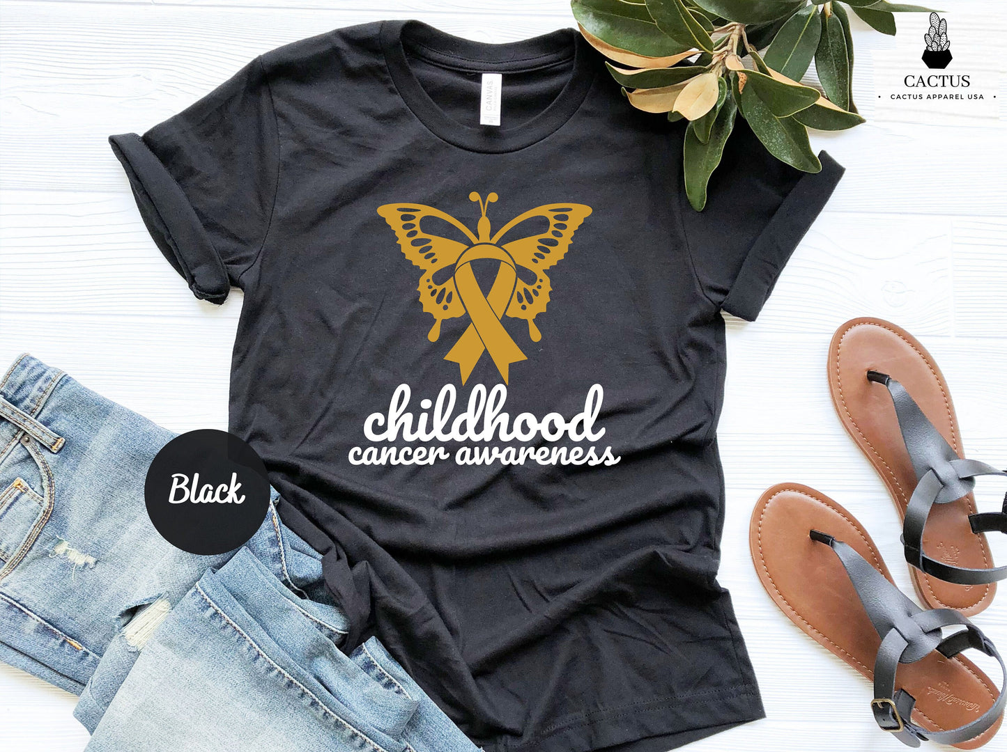 Childhood Cancer Awareness Shirt, Gift for Childhood Cancer Warrior, Gold Ribbon Shirt Gift