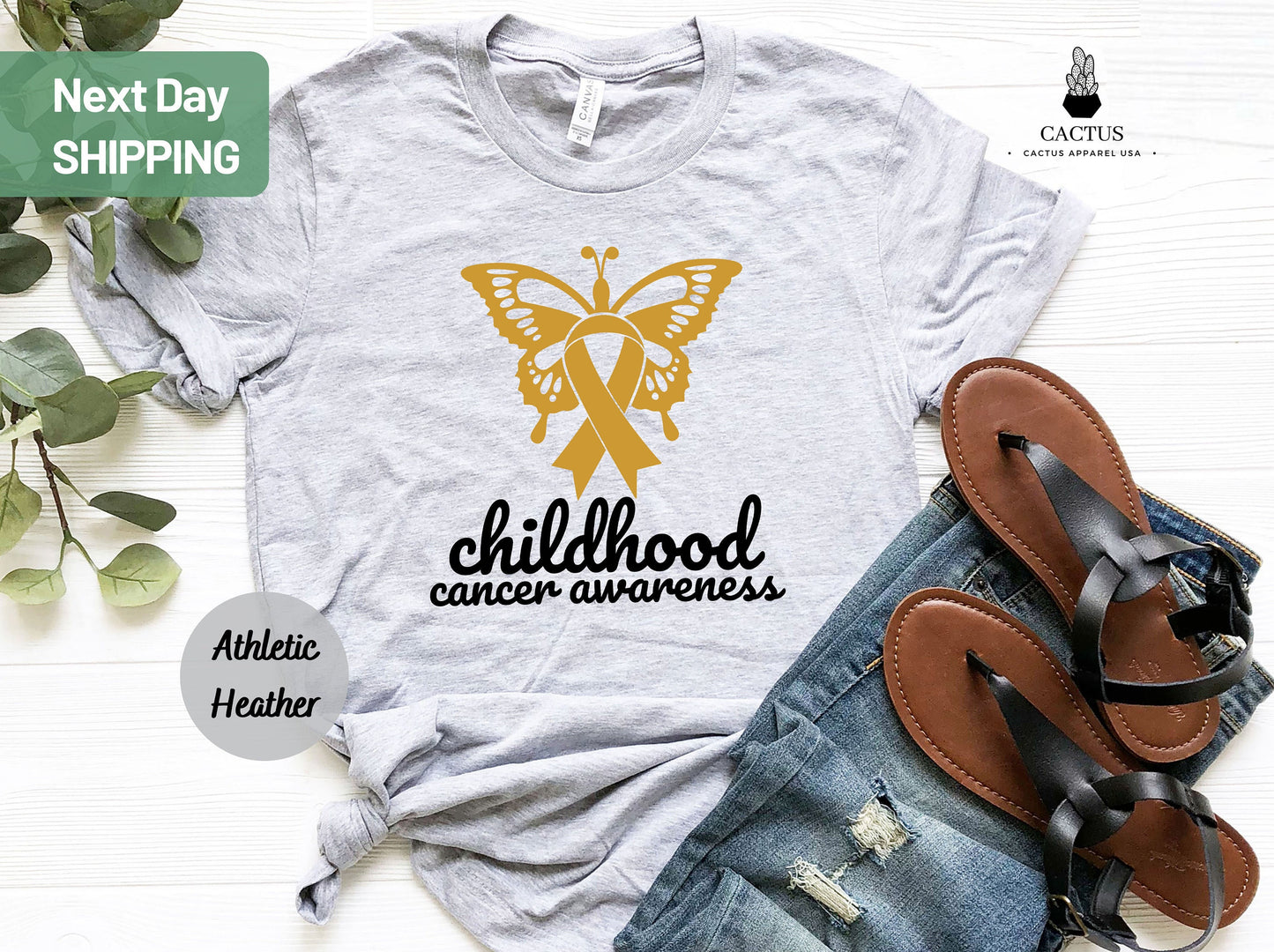 Childhood Cancer Awareness Shirt, Gift for Childhood Cancer Warrior, Gold Ribbon Shirt Gift