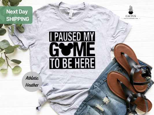 I Paused My Game to Be Here Disney Shirt, Disney Kids Shirt, Mickey Shirt, Disney Gamer Tee, Disney Men Tee