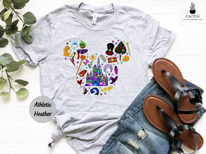 Disney Villain Shirt, Mickey Ears Shirt, Disney Collage Shirt, Disney Group Shirt, Maleficent Shirt