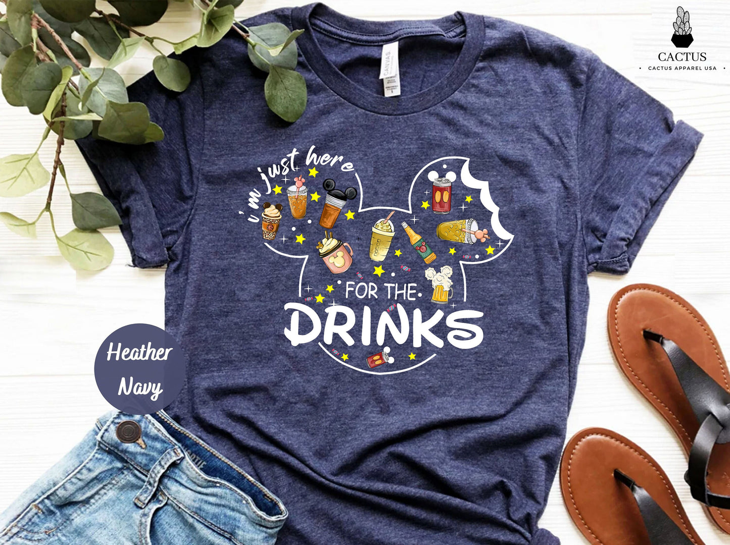 Here For The Drinks ,Here For The Snacks ,Disney Trip Shirt, Disneyland Travel T-shirt, Disney World Family Matching Shirt, Disney Shirt