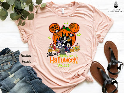 Mickey's Not-So-Scary Halloween Party Shirts, Mickey and Minnie Halloween Family Shirts, Disney Halloween Shirts