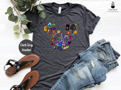 Disney Villain Shirt, Mickey Ears Shirt, Disney Collage Shirt, Disney Group Shirt, Maleficent Shirt