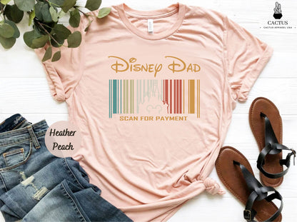 Disney Dad Scan for Payment Shirt, Funny Disney Dad Shirt, Gift Idea for Dad, Father's Day Gift, Dad Tees, Gift for Dad, Mickey Disney Shirt