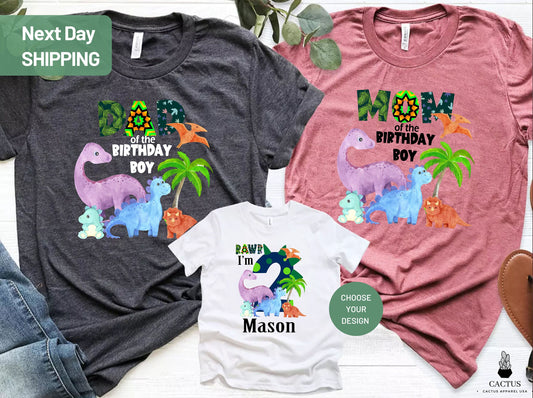 Family Dinosaur Birthday Shirt, Matching Family Shirts, Birthday Boy Shirt, Personalized Birthday Boy Shirt, Birthday Party Dinosaur Shirts