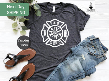 Fire Dept Shirt, Fire Department T-Shirt, Gift For Fireman, Fire Fighter Gift, Fireman Tee, Fireman Department, Fire Dept, Fireman Gift