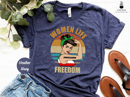 Woman Life Freedom Shirt, Mahsa Amini Shirt, Human Rights Activist Tee, Women Shirt, Activist Shirt, Feminist Shirt, Women Rights Shirt