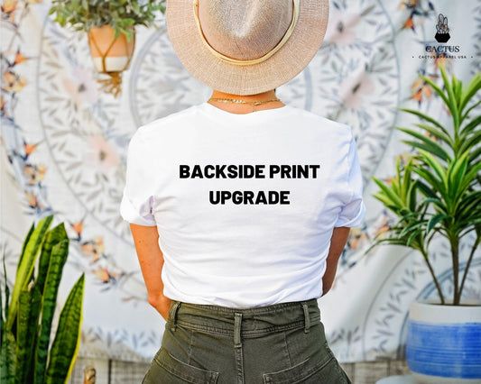 BACKSIDE PRINT Item UPGRADE