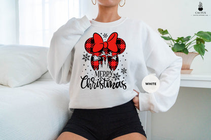 Merry Christmas Mickey Head Sweatshirt, Mickey Mouse Merry Christmas Sweatshirt, Christmas Sweat, Christmas Sweat, Merry Christmas Sweat