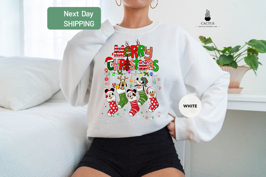 Mickey Merry Christmas Sweatshirt, 2022 Christmas Family Party Sweat, Disney Squad Sweat, Christmas Group Sweat, Disneyland Christmas Sweat