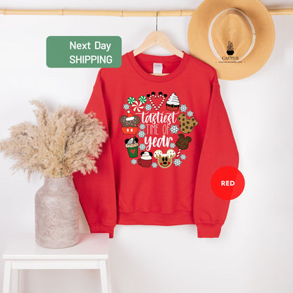 Tastiest Time Of The Year Sweatshirt, Christmas Sweatshirt, Funny Tee, Family Holiday Sweat, Disney Sweat, Snacks & Coffee Tee, Winter Sweat