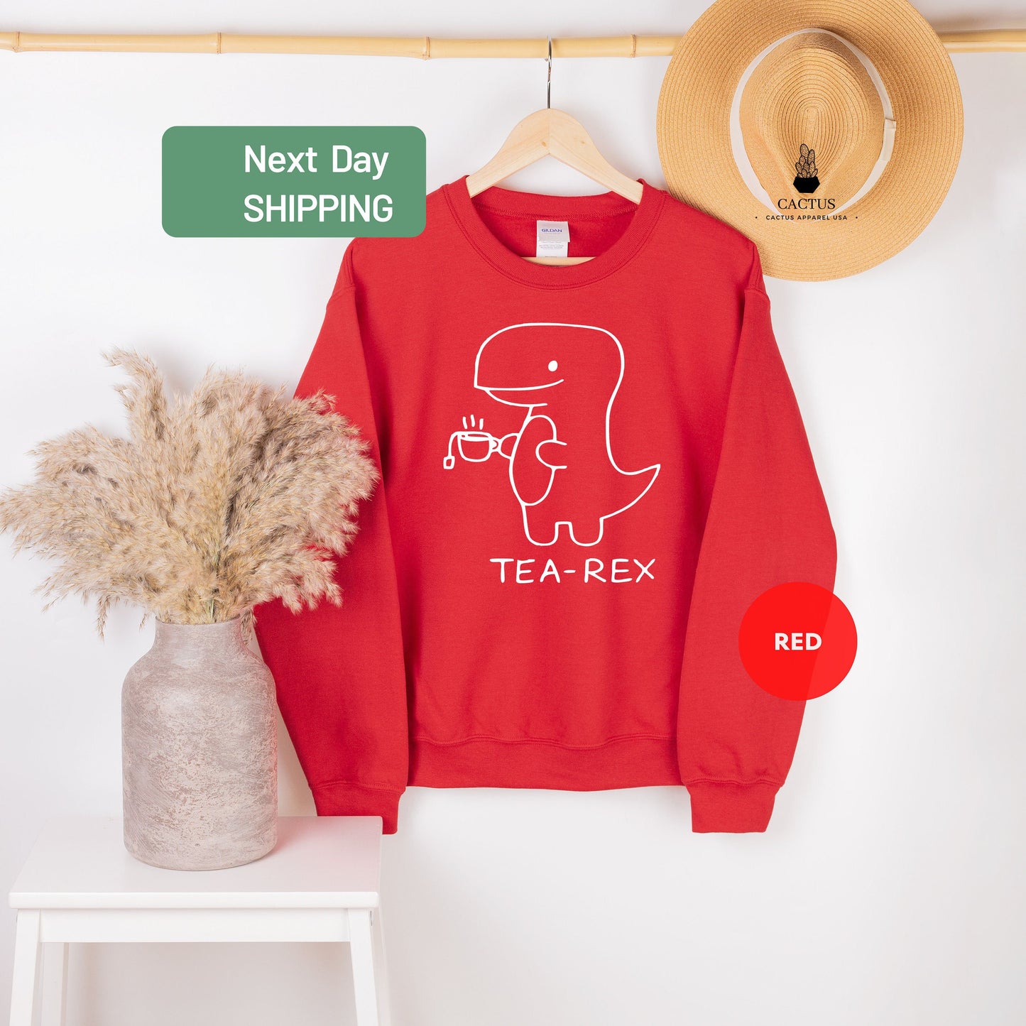 Tea-Rex Cute Dinosaur Sweatshirt, Mom Tea Lover Dino Sweatshirt, Coffee Lover, Cute Punny Tea-Rex Dinosaur Sweat, Tea Shirt, Tea Time Sweat