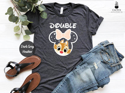 Chip and Dale Double Trouble Shirt, Disney Couple Shirts, Disney Family Shirts, Disney Halloween Shirt, Disney Matching Shirt, Couple Shirt