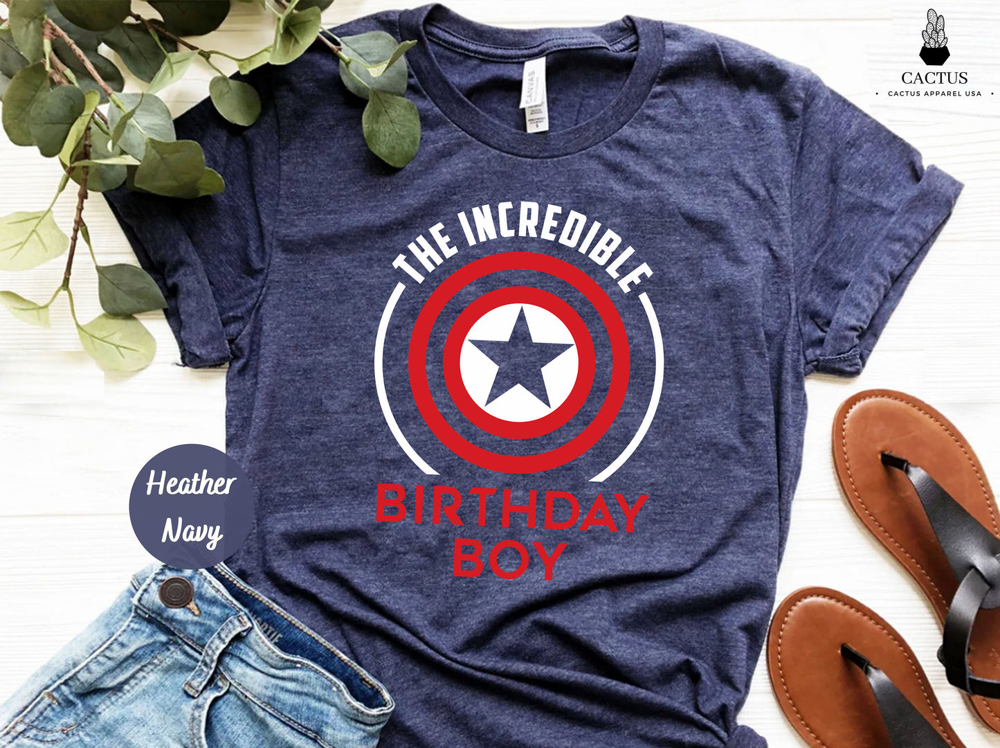 The Incredible Captain America Birthday Boy Shirt, Captain America Avenger Superhero, Birthday Boy Tee, Birthday Tee, Gift for Birthday Boy