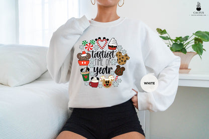 Tastiest Time Of The Year Sweatshirt, Christmas Sweatshirt, Funny Tee, Family Holiday Sweat, Disney Sweat, Snacks & Coffee Tee, Winter Sweat