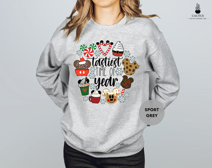 Tastiest Time Of The Year Sweatshirt, Christmas Sweatshirt, Funny Tee, Family Holiday Sweat, Disney Sweat, Snacks & Coffee Tee, Winter Sweat