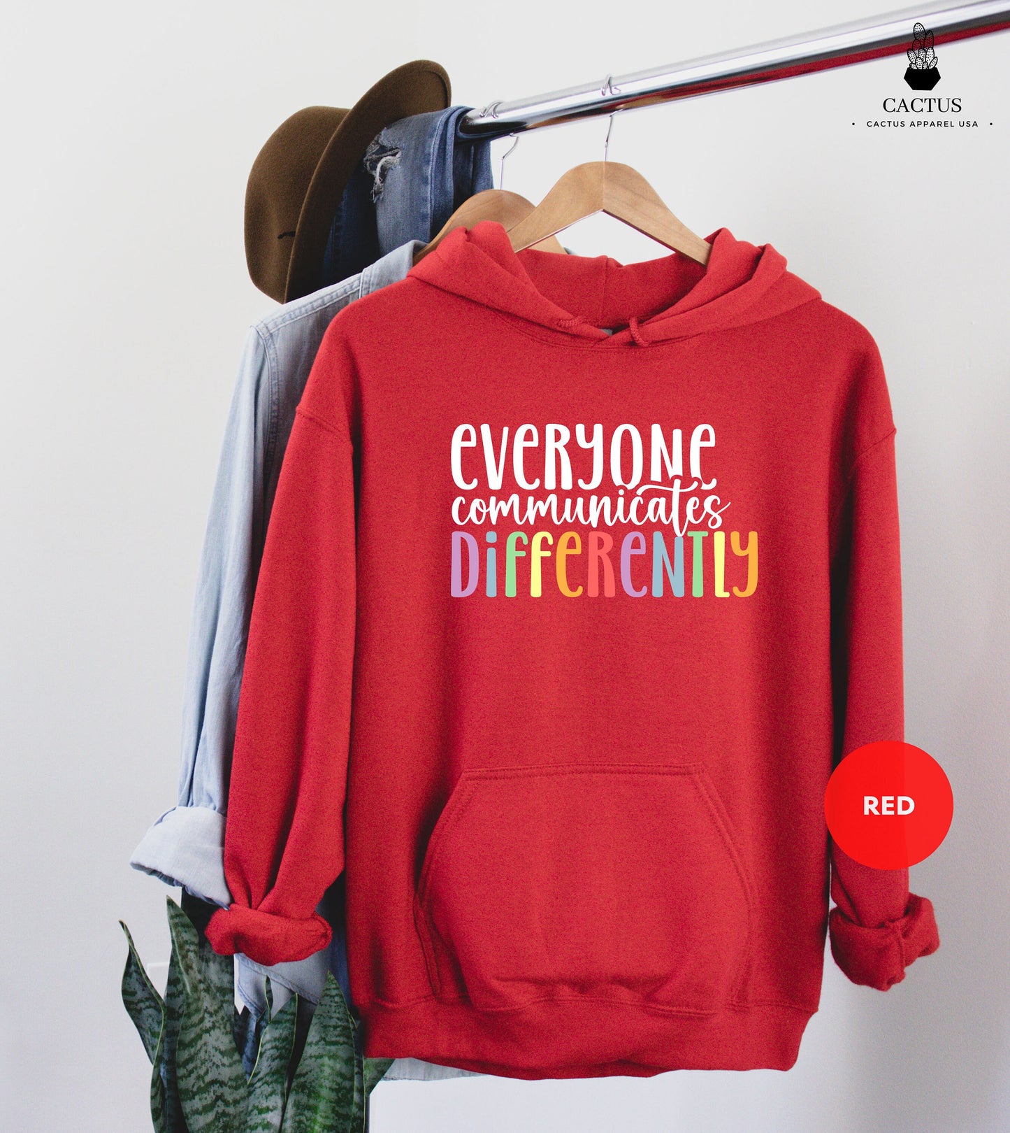 Everyone Communicate Differently Hoodie, Autism Support Hoodie, Autism Awareness Shirt, Autism Sweat, Sped Teacher, Neurodiversity Shirt