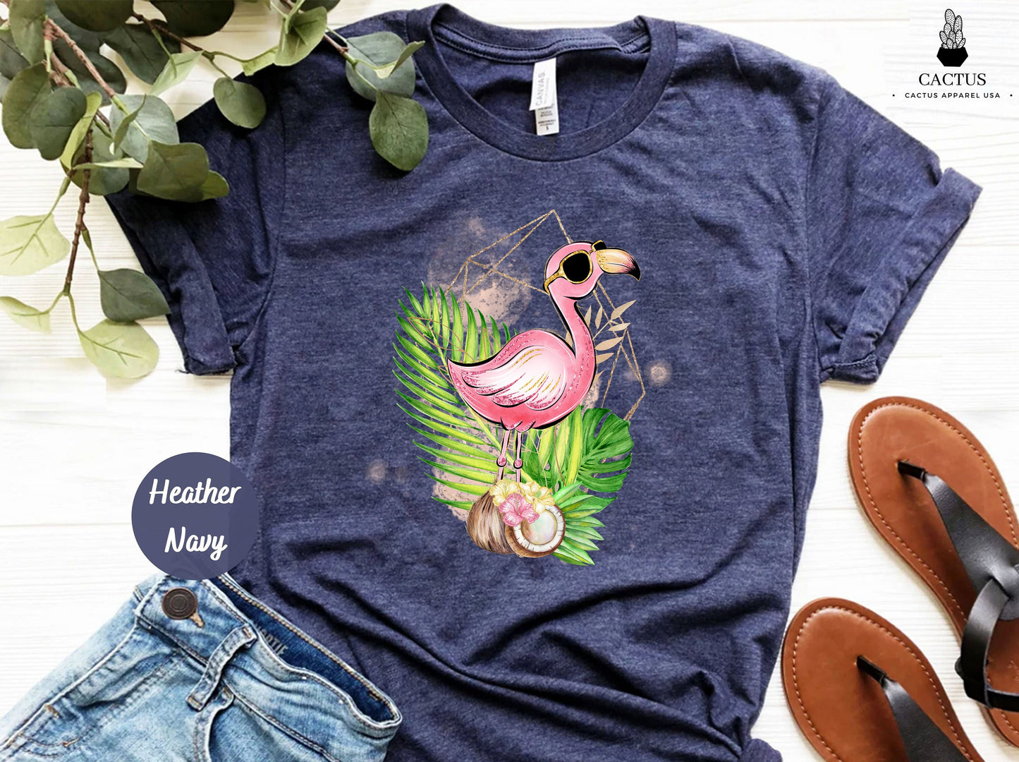 Flamingo Shirt, Floral Flamingo Shirt, Cute Shirt, Animal Shirt, Funny Shirt, Gift For Her, Pink Flamingo, Nature Lover, Summer Lover Shirt