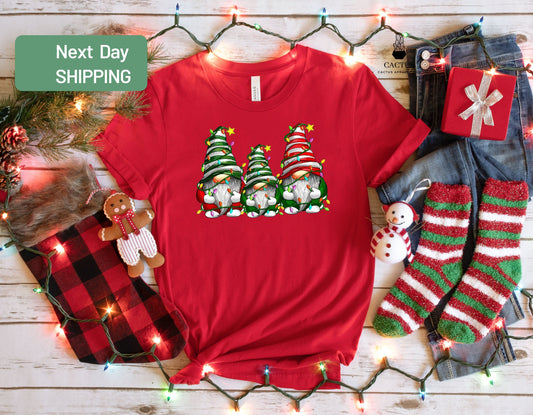 Cute Christmas Gnomes Shirt, Gnomes Shirt, Merry Christmas T-Shirt, Gnome for the Holidays Shirt, Cute Christmas Shirt, Christmas t-shirt