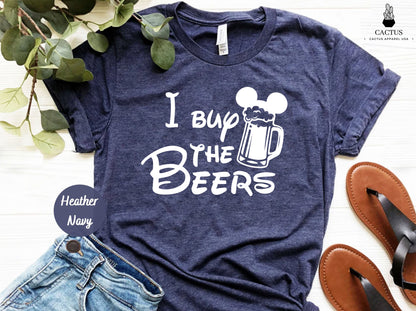 I Buy The Beers and I Wear The Ears Couple Shirt, Matching Disney Couples Shirts, Disney Drinking Shirt, Epcot Food and Wine Festival