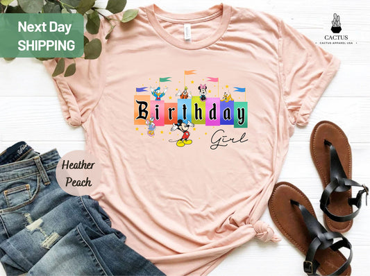 Disney Birthday Girl Shirt, Disneyland Birthday Girl Shirts, Matching Disney Retro Park Paste, Disneyworld Disneyland Park Shirt