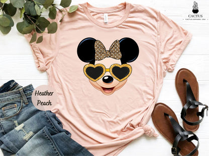 Minnie Leopard Bow Shirt, Minnie Glasses Shirt, Disney Leopard Minnie Shirt, Disney Trip Shirt, Disney Vacation Shirt, Disney Vacay Mode Tee