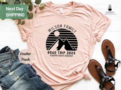 Custom Family Road Trip 2023 Shirts, Family Matching Vacation Shirts, Personalized Vacation Shirts for Family ,Family Road Trip 2023