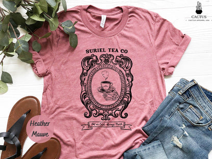 The Suriel's Tea Co Shirt, Gift For Book Lovers, Book Fandom Gift Shirt, Mystical Book Shirt, Book Aesthetic Tee, Acotar Bookish Shirt