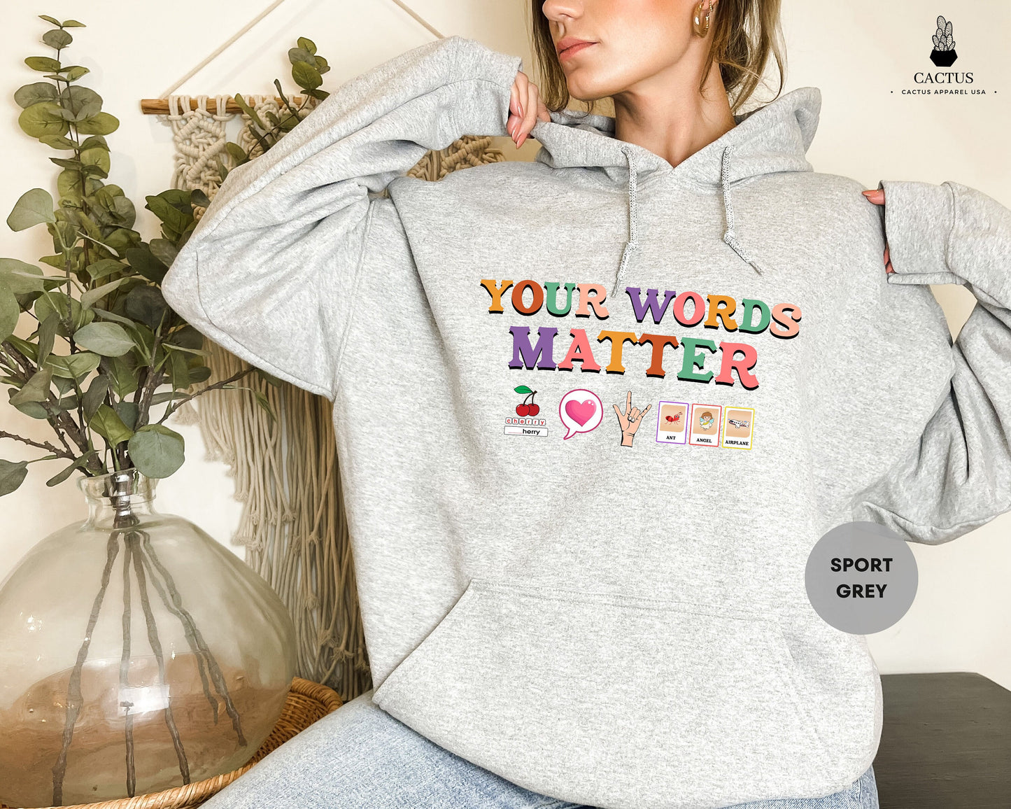 Your Words Matter Hoodie, AAC SPED Teacher Inclusion Hoodie, Neurodiversity OT Teachers Gift, Language Special Education, Words Matter