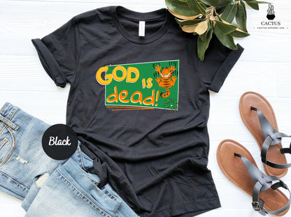 God Is Dead, Garfield The Cat Shirt, Garfield Meme Shirt, Funny Garfield Shirt