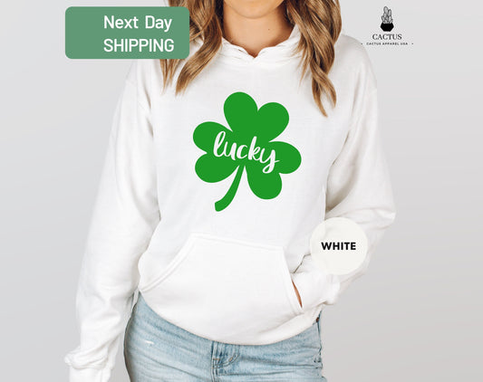 Lucky Hoodie, St. Patrick's Day Hoodie, Lucky Hoodie, St. Patrick's Day Hoodie, Shamrock Hoodie, Irish Hoodie