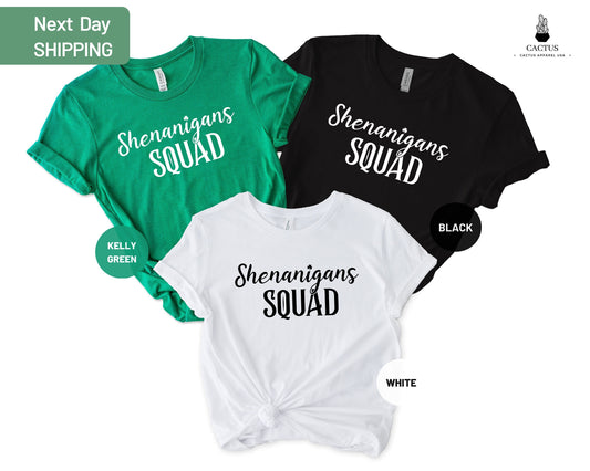 Shenanigans Squad St. Patrick's Day T-shirt, Shenanigans Squad Long Sleeve, St Patrick Day Shirt, Shamrock Shirt, St Patricks Day Gift Tee