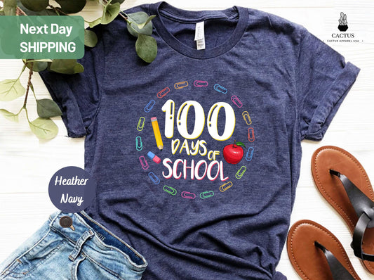 100 Days of School Shirt, 100 Day Shirt, 100th Day Of School Celebration, Student Shirt, Back to School Shirt, Gift For Teacher