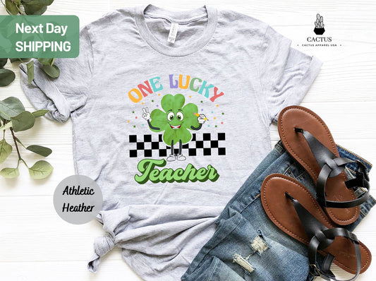 One Lucky Teacher Shirt , St. Patrick's Day Teacher Shirt , Teacher St. Patrick , Retro St. Patrick , Teacher Teams Shirt , Teacher Gift