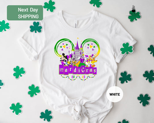 Mardi Gras Disney Shirt, Mickey and Friends Mardi Gras Carnival Shirt, Mardi Gras Mickey Ears T-shirt, New Orleans Mardi Gras Tee