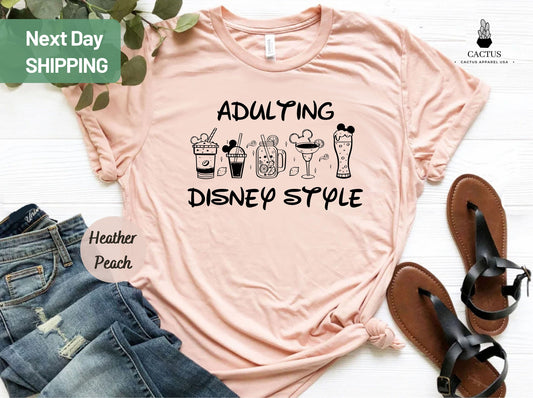 Adulting Disney Style Shirt, Disney Done Adulting Tee, Disney Trip Shirt, Disneyland Shirt, Best Friends Match Shirt