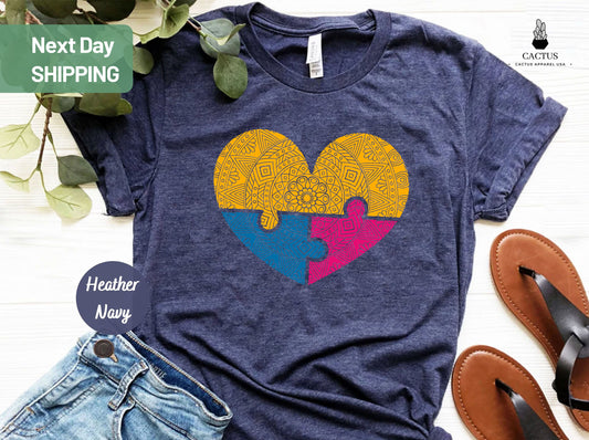 Mandala Puzzle Piece Shirt, Autism Accept Love Shirt, Neurodiversity Shirt, Autism Awareness Shirt, Everyone Communicate Differently