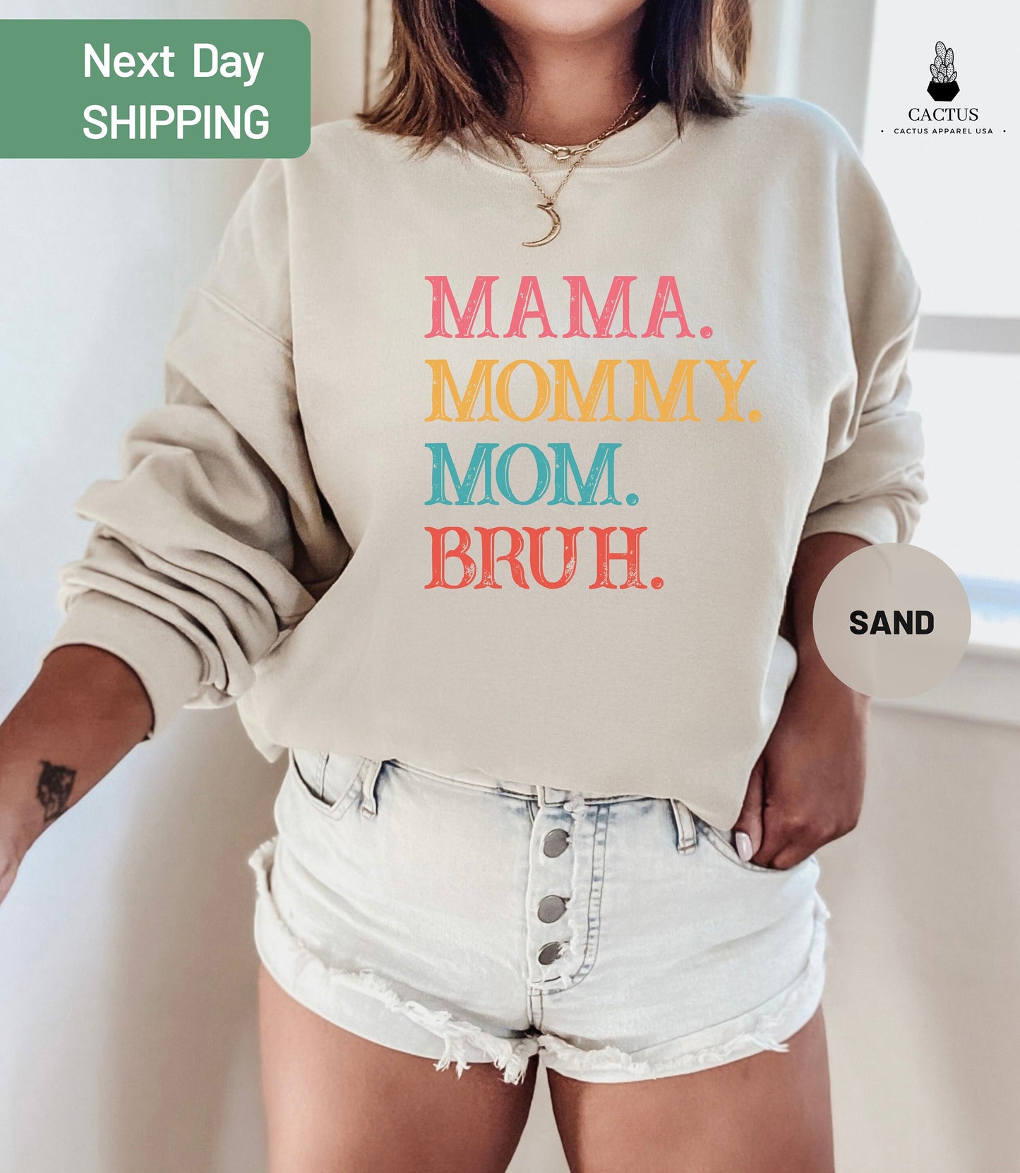 Mama Mommy Mom Bruh Sweatshirt,Funny Mom Shirt,Gift for Mom,Mama Sweatshirt,Mothers Day Shirt,Sarcastic Sweatshirt