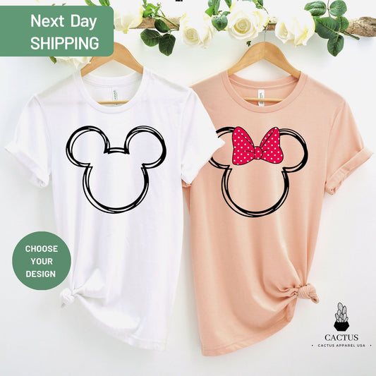 Mickey-Minnie Mouse Shirt, Disneyworld Group Shirt, Disney Vacation Matching Tees, Couples Shirts