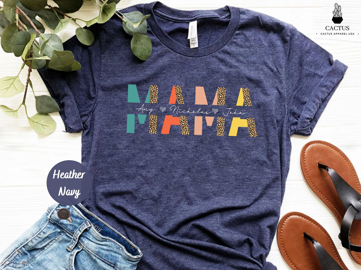 Custom Mama Shirt, Mom Shirt with Kids Names, Personalized Shirt for Mom, Custom Mama Shirt, Mother's Day Shirt