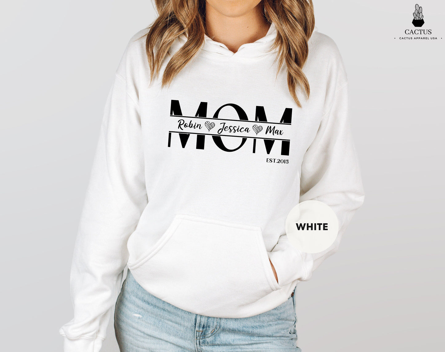 Custom Mom Hoodie, Personalized Mom Hoodie With Kids Names, Custom Mother's Gift, Personalized Mom Hoodie, Custom Gift for Mom