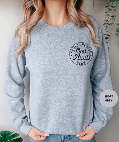 Cool Aunts Club Sweatshirt, Gift For Auntie, Cool Sister Sweat, Best Aunt Sweat, Cute Aunt Gifts, Cool Aunt Sweatshirt,Like A Mom Sweatshirt